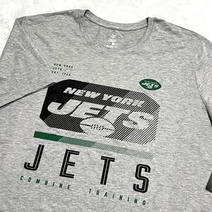 New York Jets NFL Combine Training‎ T-Shirt XXL Gray New Era Team Apparel NEW